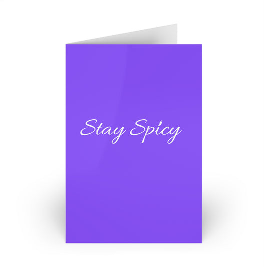 Stay Spicy Purple Greeting Card (1 or 10-pcs)