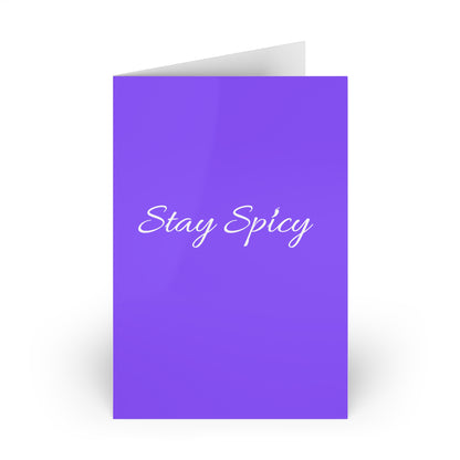 Stay Spicy Purple Greeting Card (1 or 10-pcs)