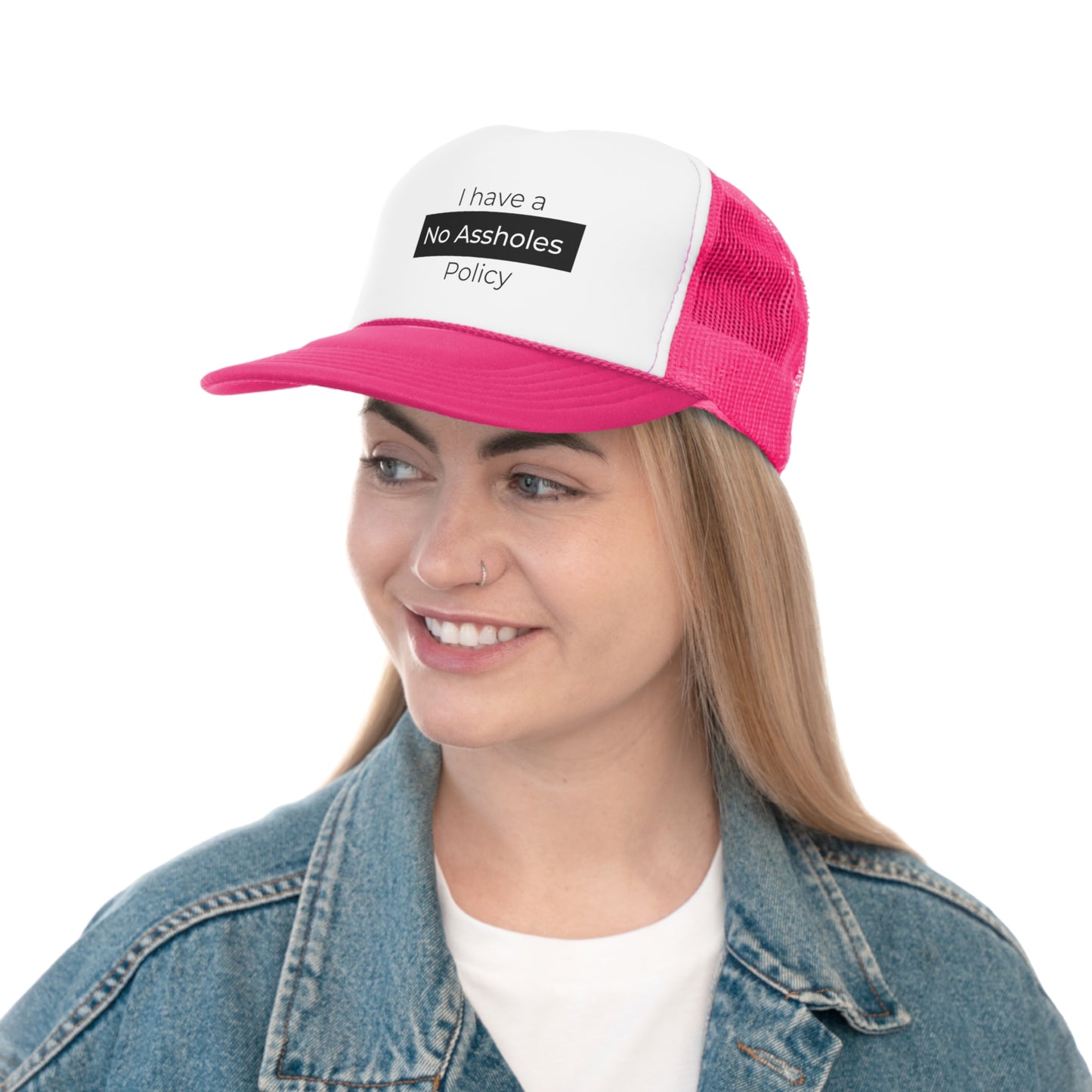 No Assholes Policy Trucker Cap