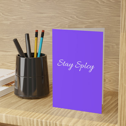 Stay Spicy Purple Greeting Card (1 or 10-pcs)