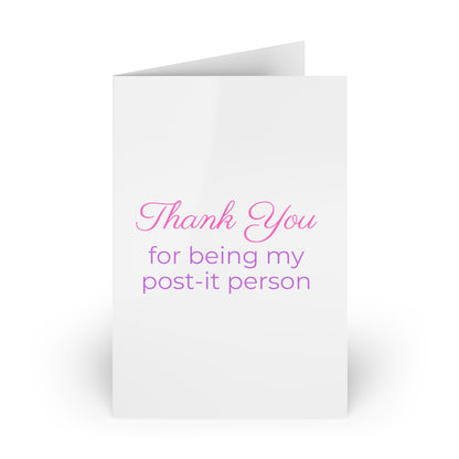 Thank You For Being My Post-It Person Greeting Card (1 or 10-pcs)