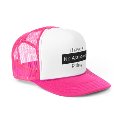 No Assholes Policy Trucker Cap