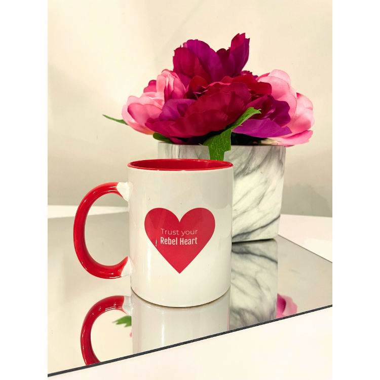 Trust Your Rebel Heart Red Mug